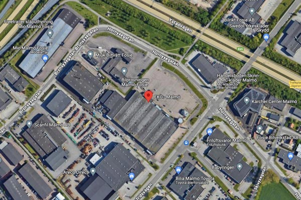 Karta Malmö Ekohallen